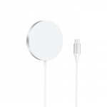 Gear Trådløs Lader Qi2 Rask Lading 15W Sølv/Aluminium