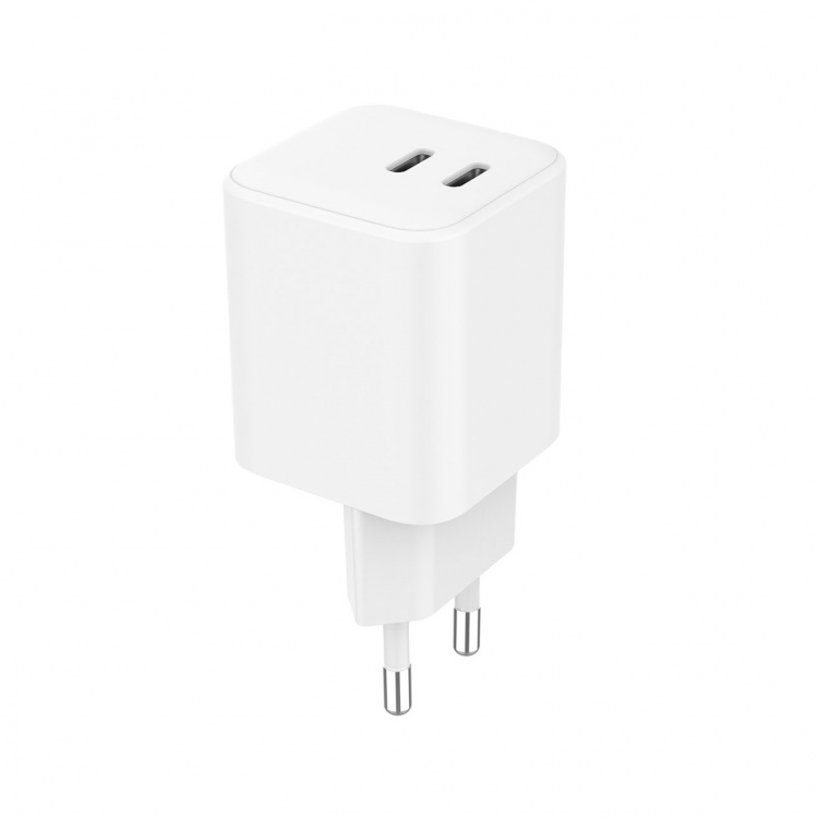 Gear Lader 220V 2xUSB-C PD/PPS 65W GaN Hvit