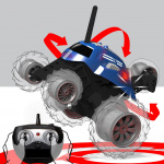 Sharper Image Leketøybil Toy RC Monster Spinning Car Metallic Blue Metallisk Blå