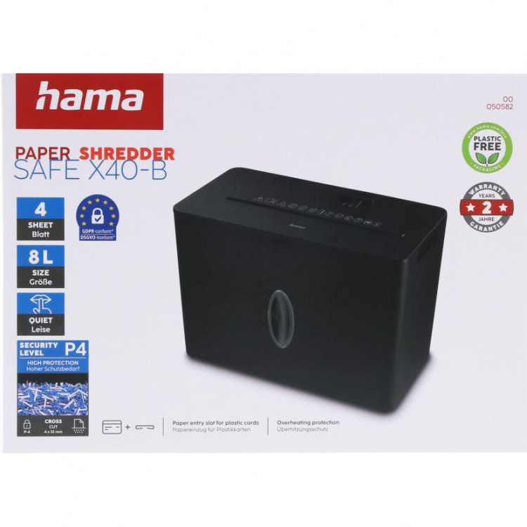 Hama Papirkutter Safe X40-B Svart