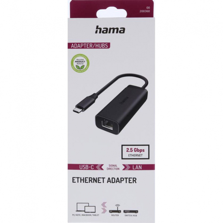 Hama Nettverksadapter USB-C 3.0 RJ45/LAN