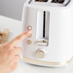 Taurus Brødrister Fusion Crunch Lang Slot Hvit