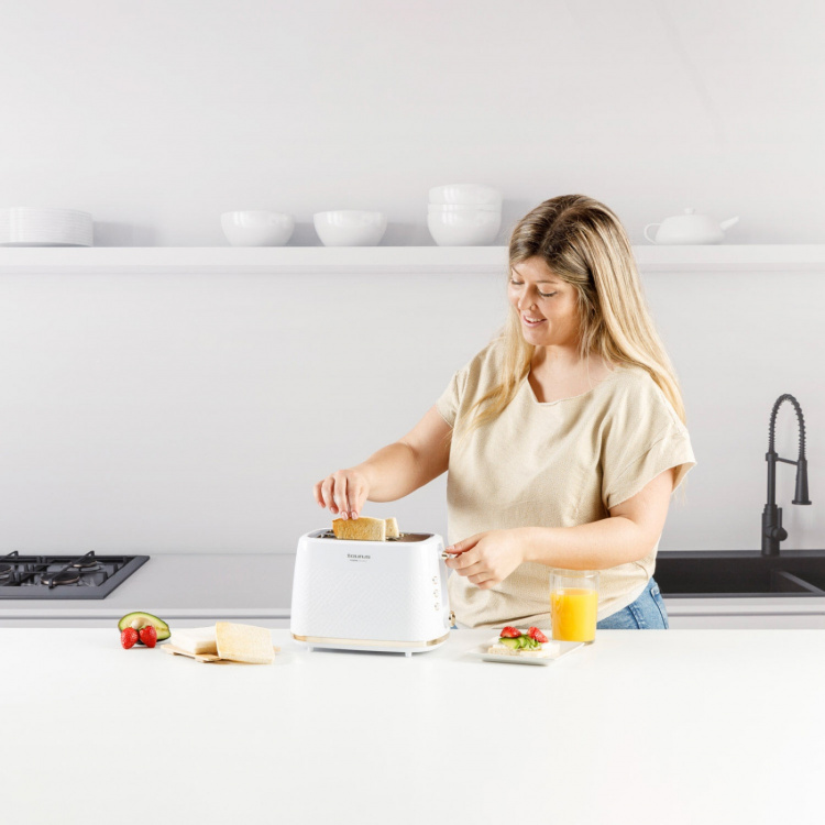 Taurus Brødrister Fusion Crunch Lang Slot Hvit