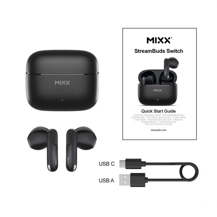MIXX Hodetelefon Switch A7 In-Ear Tws Svart