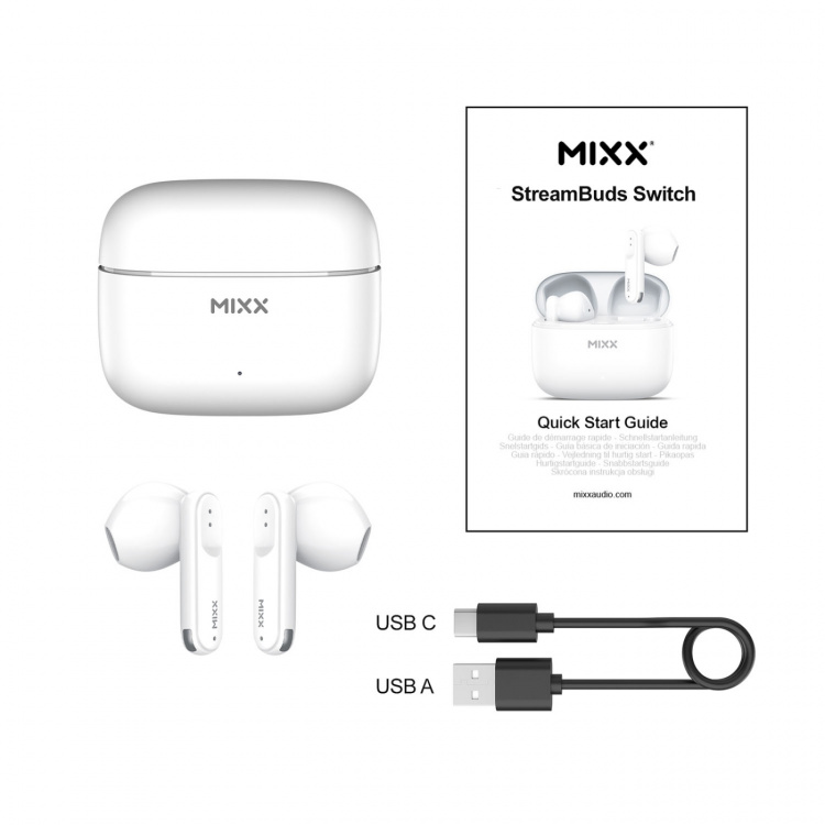 MIXX Hodetelefon Switch A7 In-Ear Tws Hvit
