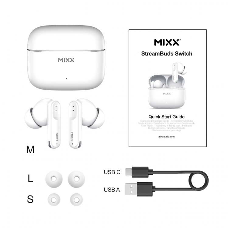 MIXX Hodetelefon Switch S7 In-Ear Tws Hvit