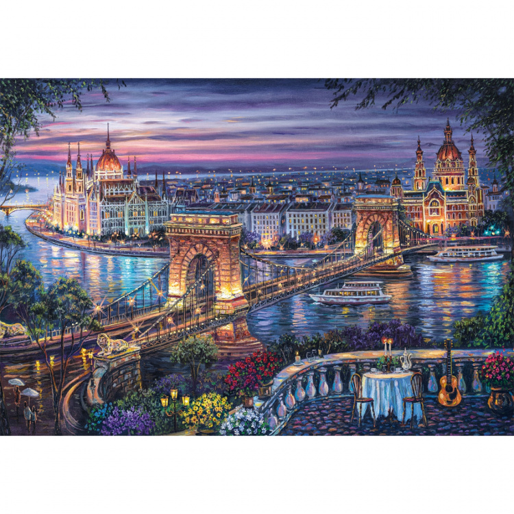 Clementoni Puslespill 1000 Pcs CB Lights of the Danube