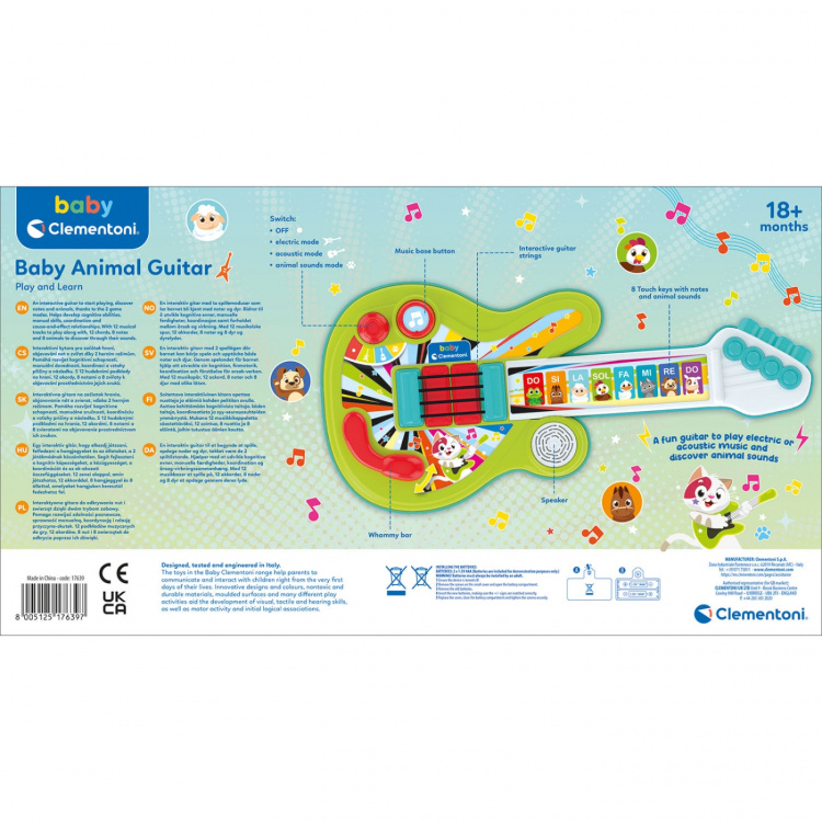 Clementoni Musikalsk Leketøy Gitar Musical Toy Guitar