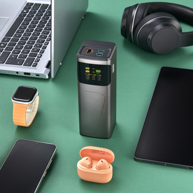 Hama Powerbank 20000mah 2xUSB-C 1xUSB-A 65W Rask Lading