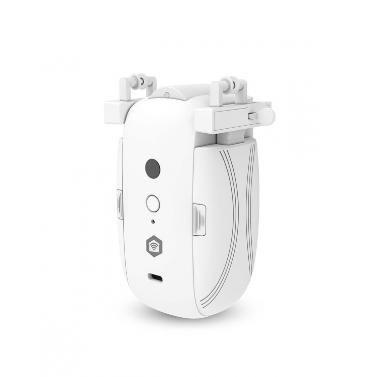 Nedis SmartLife Gardinrobot | I-Skinne / Stangskinne / U-Skinne | Draper / Gardiner | Batteri drevet / USB-Strøm | 4000 mAh | Bluetooth® | Hvit
