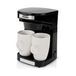 Butler Kompakt kaffetrakter | 2 porselenskopper | 0,25 l | 450 W | Automatisk avstengning | Svart