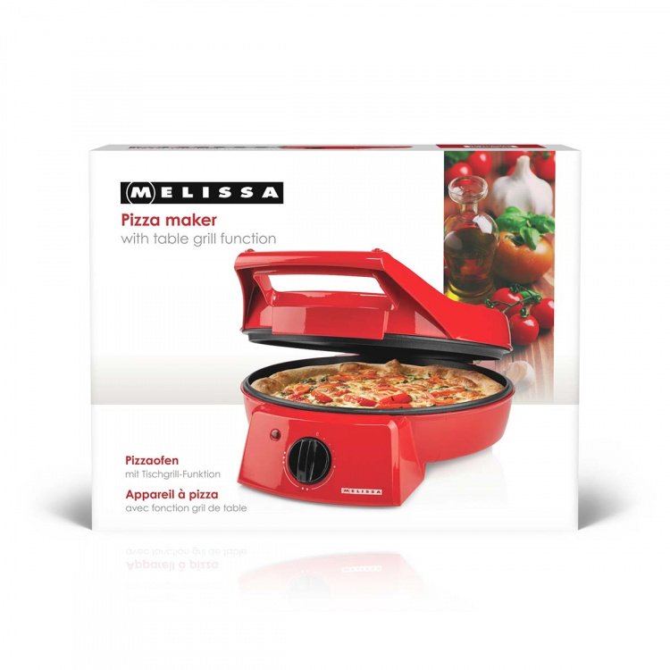 MELISSA Pizzabaker og grill | 30 cm | Justerbar temperaturkontroll | 1800 W