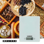 MELISSA Digital kjøkkenvekt | Herdet glass | LCD-skjerm | Maks. 5 kg | Tarafunksjon | 1 grams trinn | Gram / Unse / Pund / Milliliter
