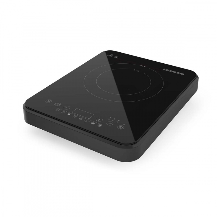 MELISSA Induksjonstopp | 2000 W | 10 effektnivåer | 8 forhåndsinnstillinger | Timerfunksjon | Boost-funksjon | LCD-skjerm | Overopphetingsvern | Barnesikring | Svart