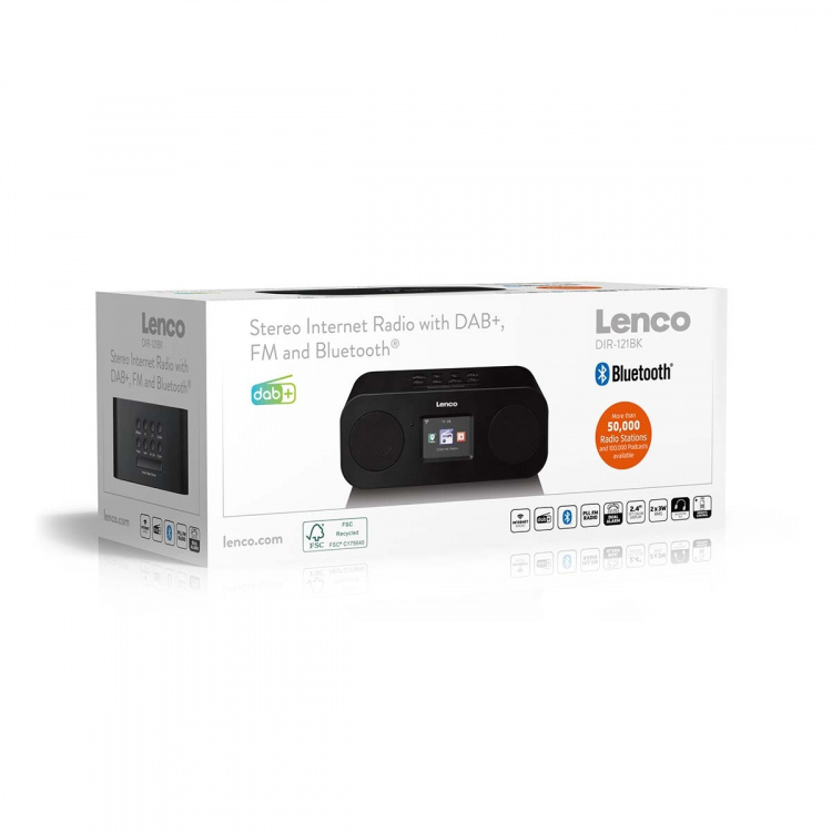 Lenco Stereo internettradio med DAB+, FM og Bluetooth®
