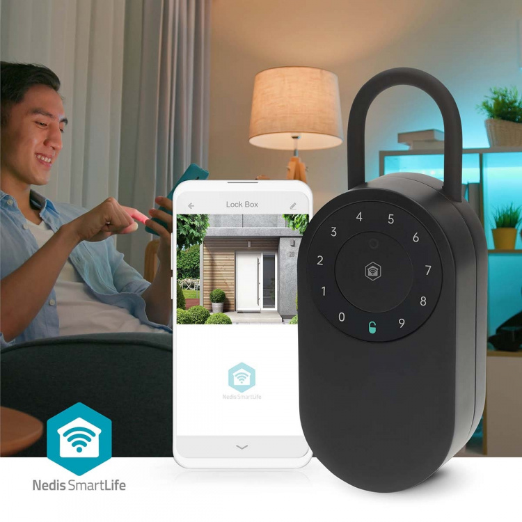 Nedis SmartLife nøkkelsafe | Bluetooth® | Utendørs | Digit | IP65 | Sort