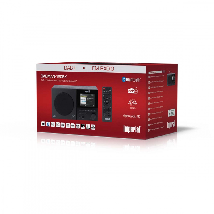 imperial DABMAN-120BK DAB+, FM radio with BT,RC