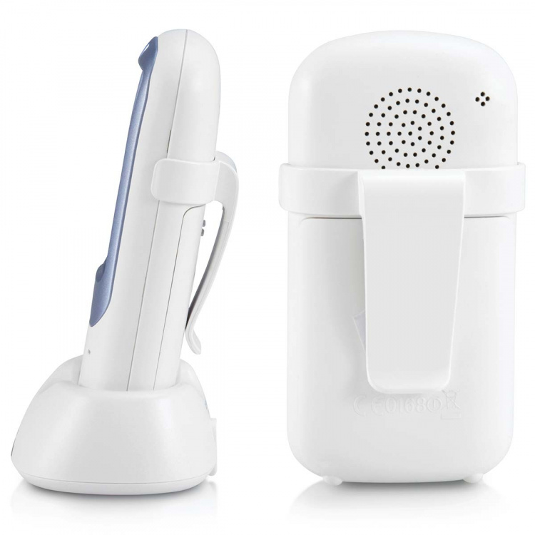 Alecto Lang rekkevidde utendørs babycall hvit/antrasitt