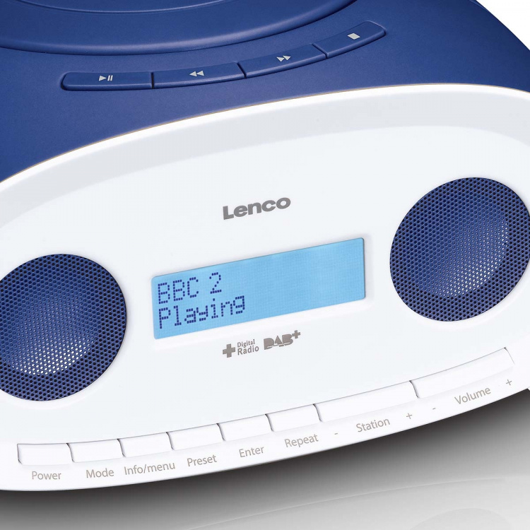 Lenco Bærbar DAB+/FM-radio med CD- og USB-spiller Blå