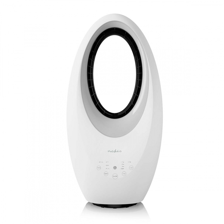 Nedis Bladløs vifte | Nettstrøm drevet | 50 W | Svingning | Fjernkontroll | Avstengingstimer: 7.5 h | 3 Hastighetsinnstillinger | Hvit