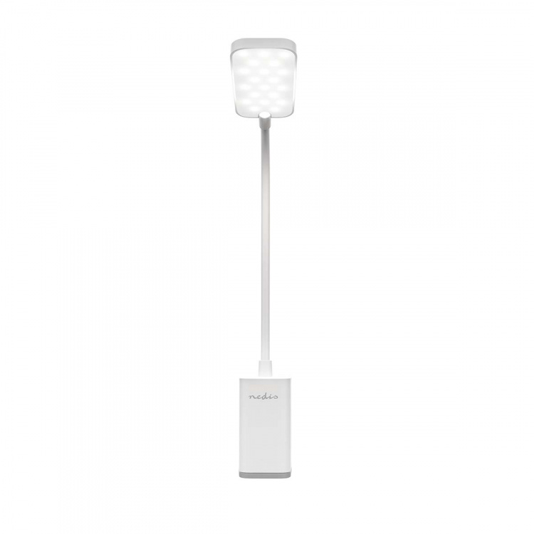 Nedis LED bordlampe | Dimbar | 1 Lysmodus | 90 lm | Oppladningsbar | Touch Function | Hvit