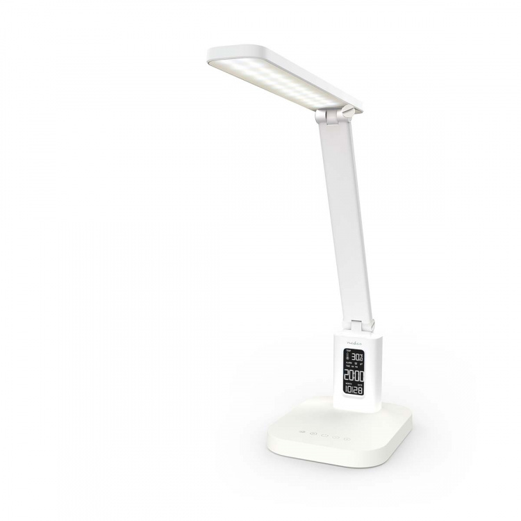 Nedis LED bordlampe | Dimbar | 3 Lysmodi | 220 lm | Oppladningsbar | Dimmer - På produkt | Hvit