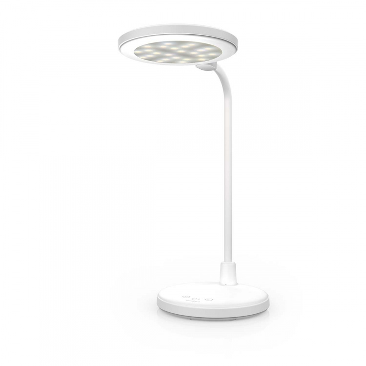 Nedis LED bordlampe | Dimbar | Integrert speil | 3 Lysmodi | 100 lm | Oppladningsbar | Touch Function | Hvit