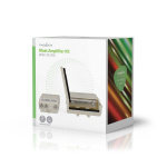 Nedis Mast Forsterker | Antall utganger: 2 | Forsterkningskontroll: 15 - 30 dB | F-Hun | Støytall: 4 dB | Hvit