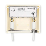 Nedis Mast Forsterker | Antall utganger: 2 | Forsterkningskontroll: 15 - 30 dB | F-Hun | Støytall: 4 dB | Hvit
