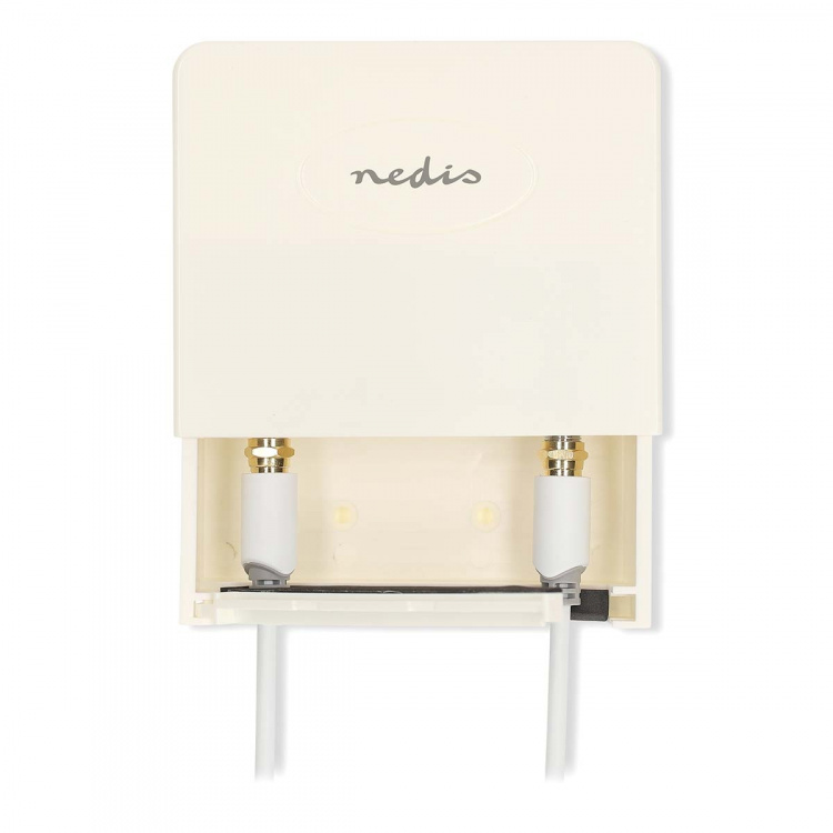 Nedis Mast Forsterker | Antall utganger: 2 | Forsterkningskontroll: 15 - 30 dB | F-Hun | Støytall: 4 dB | Hvit