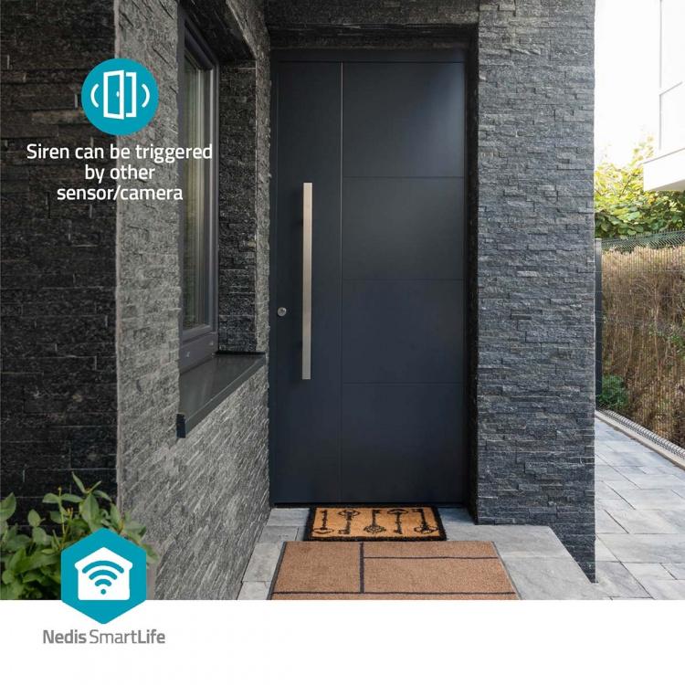 Nedis SmartLife-Klokke | RF, frequency 433 Mhz / Wi-Fi | Nettstrøm drevet | 60 melodier | 100 - 240 V AC | Justerbar volum | Hvit