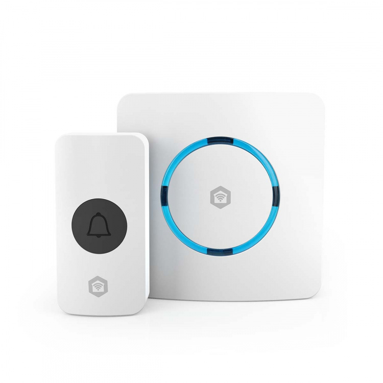 Nedis SmartLife-Klokke | RF, frequency 433 Mhz / Wi-Fi | Nettstrøm drevet | 60 melodier | 100 - 240 V AC | Justerbar volum | Hvit