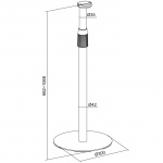 LogiLink Golvstativ Sonos Era 100 / Era 300 682-1068 mm Svart