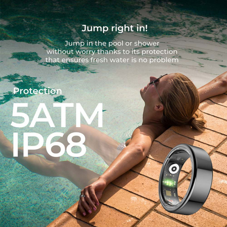 KSIX Smart Ring Saturn Svart - XXS