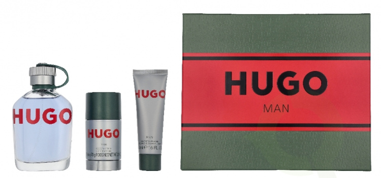 Hugo Boss Hugo Man Giftset 250 ml Edt Spray 125ml/Deo Stick 75ml/Shower Gel 50ml
