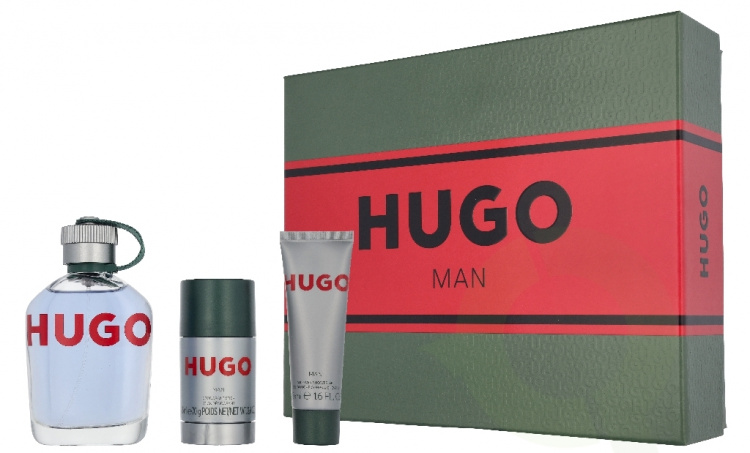 Hugo Boss Hugo Man Giftset 250 ml Edt Spray 125ml/Deo Stick 75ml/Shower Gel 50ml