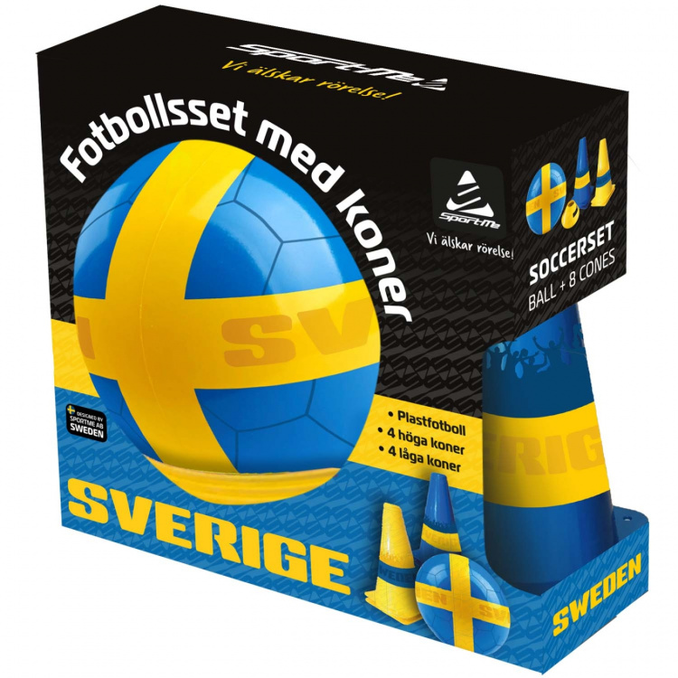 SportMe Fotbollsset SVERIGE - Boll och Koner