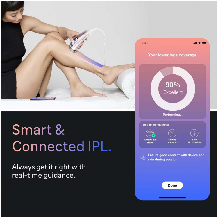 Braun IPL Skin i·expert, Hårborttagning Hemma, Med Gratis App, 2 Smarta Huvuden, PL7211
