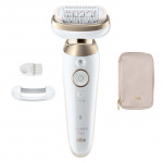 Braun Epilator Silk·épil 9 Flex Wet & Dry, Långvarigt Slät Hud, 9-011 3D, Guld
