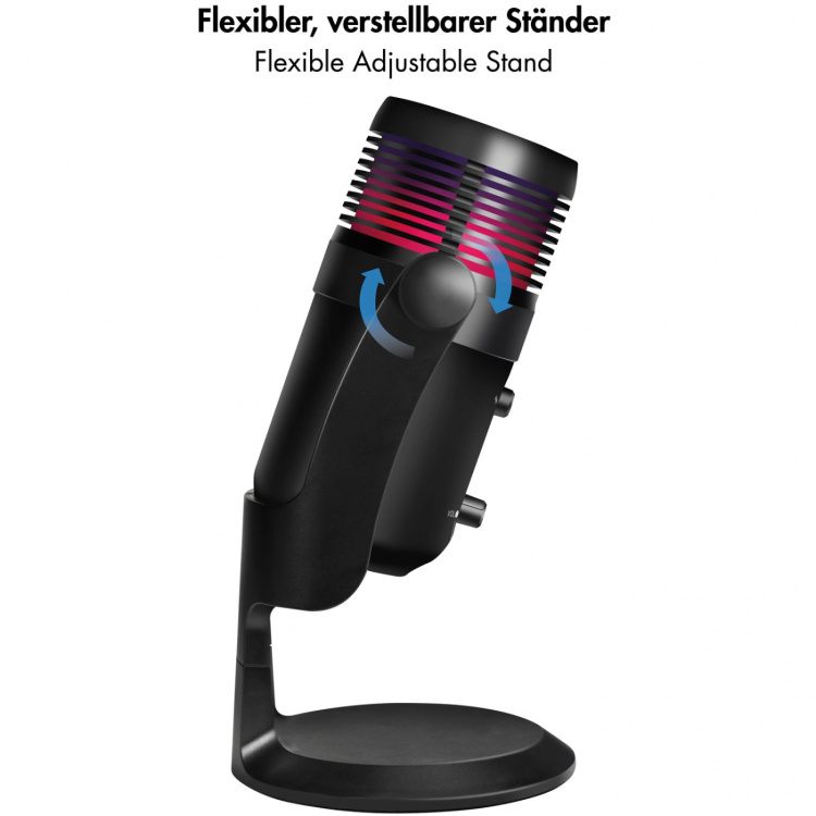 LogiLink Mikrofon USB Riktad NRC RGB Svart