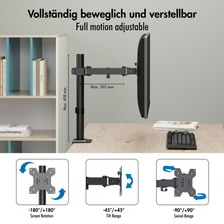 LogiLink Monitorfäste 17-32