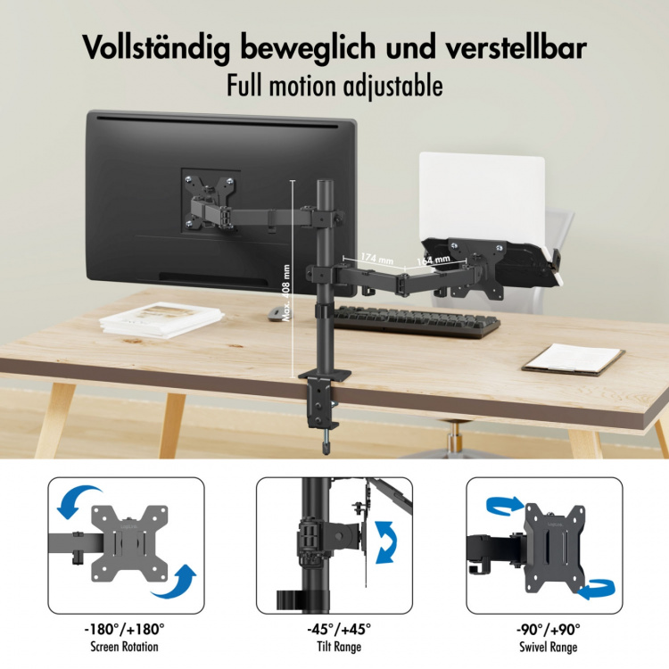 LogiLink Monitorfäste 17-32