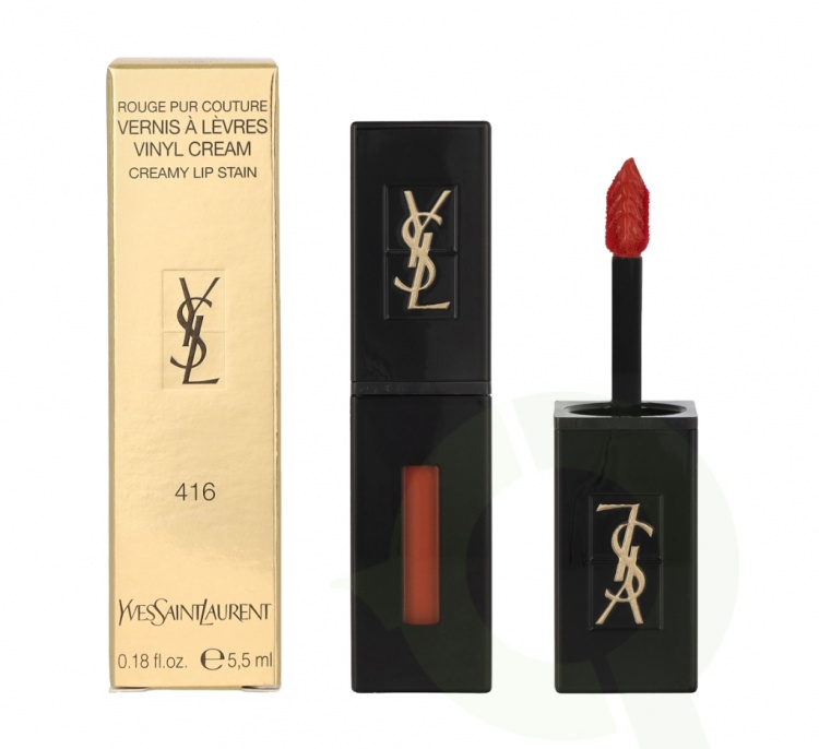 Yves Saint Laurent YSL Rouge Pur Couture Vernis A Levres Vinyl Creamy Lip Gloss 5.5 ml #416 Psychedelic Chili