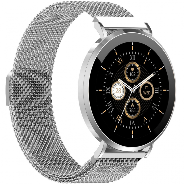 Denver SmartWatch AMOLED Hälsokoll Sport-läge SWC-394S Silver