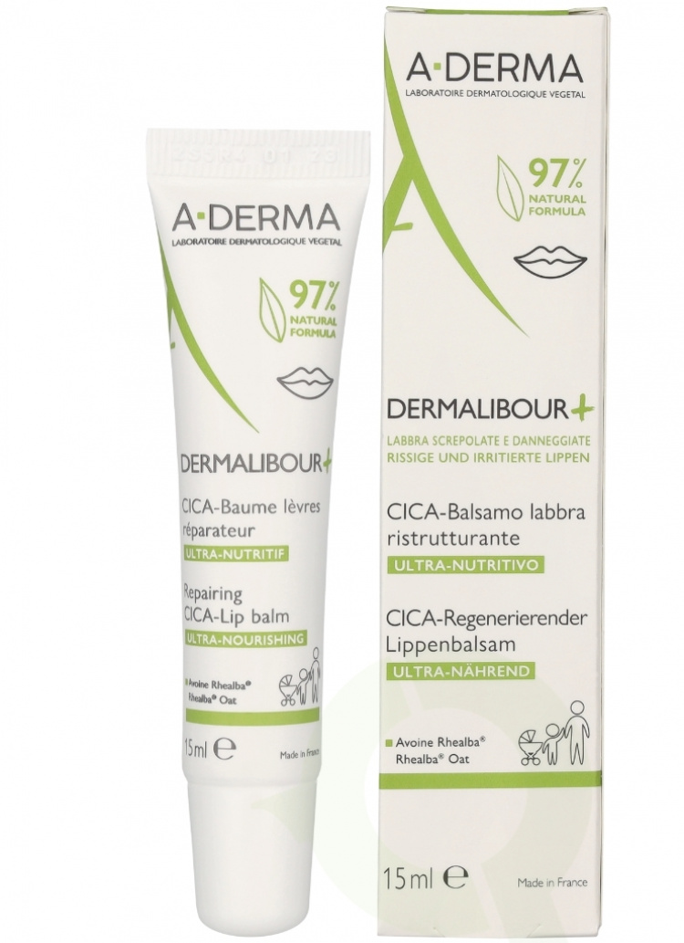 A-Derma Dermalibour+ Repairing Cica-Lip Balm 15 ml