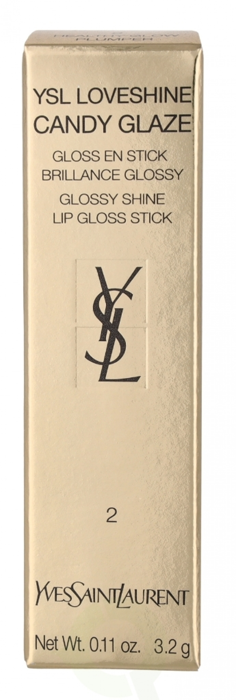Yves Saint Laurent YSL Loveshine Candy Glaze Lipstick 3.2 g #02 Healthy Glow Plumper