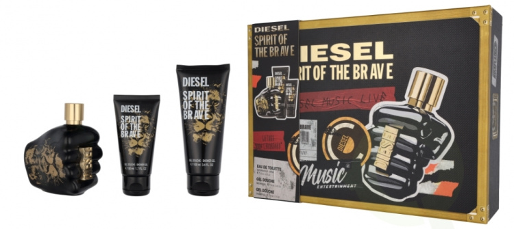 Diesel Spirit Of The Brave Pour Homme Giftset 275 ml Edt Spray 125ml/Shower Gel 100ml/Shower Gel 50ml