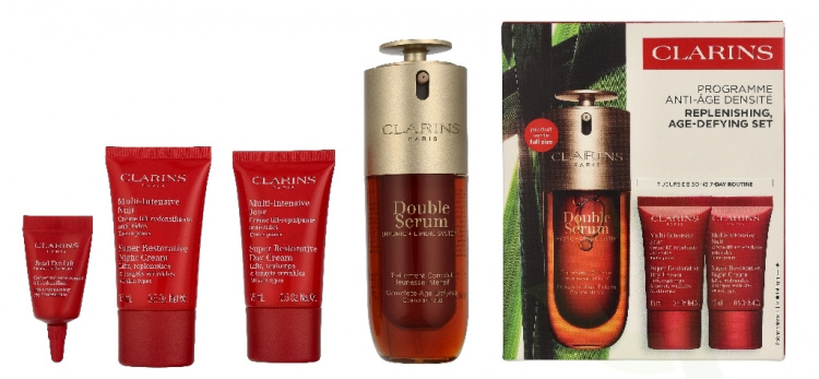 Clarins Replenishing Age-Defying Set 83 ml Serum 50ml/Day Cream 15ml/Night Cream 15ml/Eye gel 3ml