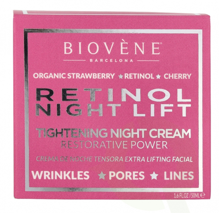 Biovene Retinol Night Lift Night Cream 50 ml Organic Strawberry