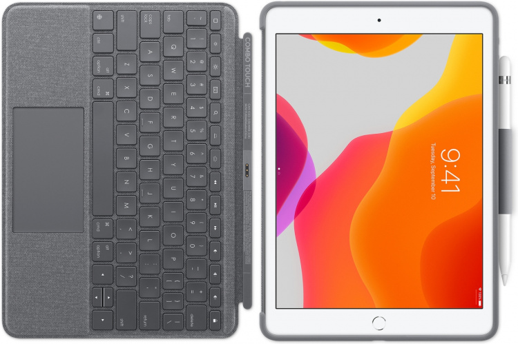 Logitech Combo Touch – tastatur/beskyttelsesetui, for iPad av 7., 8. og